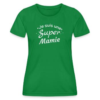 Superhero Granny Pride - Women's Functional T-Shirt - kelly green - Front - AI Model Female 172 dark (172cm)