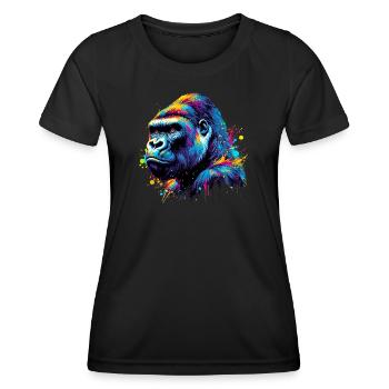 Gorille - T-shirt sport Femme - noir - Devant - AI Model Female 172 light (172cm)