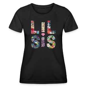 LIL SIS - Sister - Little Sister - Partner Look - Women's Functional T-Shirt - black - Front - AI Model Female 172 light (172cm)