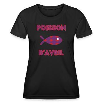 FISH. SARDINE. APRIL FOOL - Women's Functional T-Shirt - black - Front - AI Model Female 172 light (172cm)