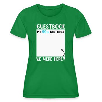 60th Birthday - Women's Functional T-Shirt - kelly green - Front - AI Model Female 172 dark (172cm)