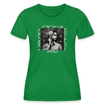 Kopfwerk: Geist trifft Code - Frauen Funktions-T-Shirt - Kelly Green - Vorne - AI Model Female 172 dark (172cm)