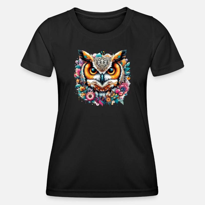 Owl - Women's Functional T-Shirt - black