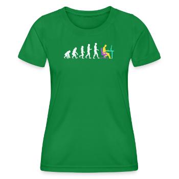 Développeur Evolution Computergeek Open Source - T-shirt sport Femme - vert - Devant - AI Model Female 172 dark (172cm)