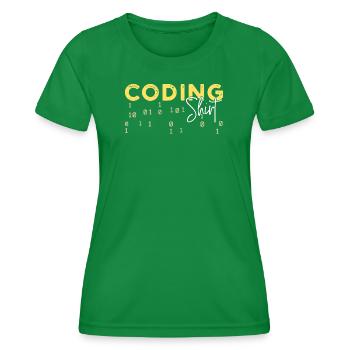 Coden Statement Développeur Programmeur Scripting - T-shirt sport Femme - vert - Devant - AI Model Female 172 dark (172cm)