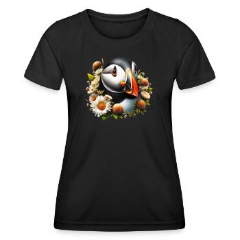 Puffin - Women's Functional T-Shirt - black - Front - AI Model Female 172 light (172cm)