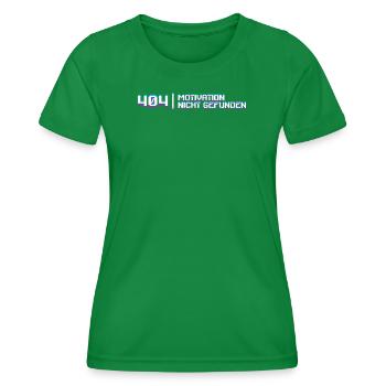Developer Statement Coden Skripting Debug - Frauen Funktions-T-Shirt - Kelly Green - Vorne - AI Model Female 172 dark (172cm)