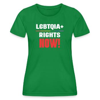 LGBT Pride Month - LGBTQIA+ Rights! Now! - Women's Functional T-Shirt - kelly green - Front - AI Model Female 172 dark (172cm)