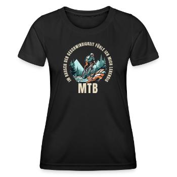 Im Rausch der Geschwindigkeit - Frauen Funktions-T-Shirt - Schwarz - Vorne - AI Model Female 172 light (172cm)