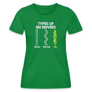 Wintersaison Statement Schifahren Wintersport - Frauen Funktions-T-Shirt - Kelly Green - Vorne - AI Model Female 172 dark (172cm)