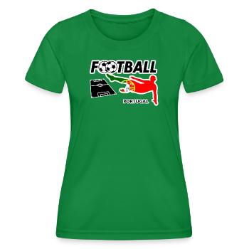 Fußball Fieber Portugal - Frauen Funktions-T-Shirt - Kelly Green - Vorne - AI Model Female 172 dark (172cm)