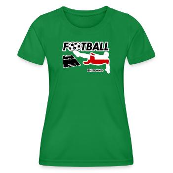 Fußball Fieber England - Frauen Funktions-T-Shirt - Kelly Green - Vorne - AI Model Female 172 dark (172cm)