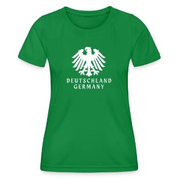 Germany Germany Federal Eagle - Women's Functional T-Shirt - kelly green - Front - AI Model Female 172 dark (172cm)