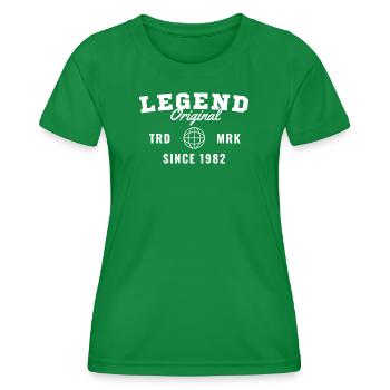 Geburtsjahr-Legende seit 1982 - Frauen Funktions-T-Shirt - Kelly Green - Vorne - AI Model Female 172 dark (172cm)