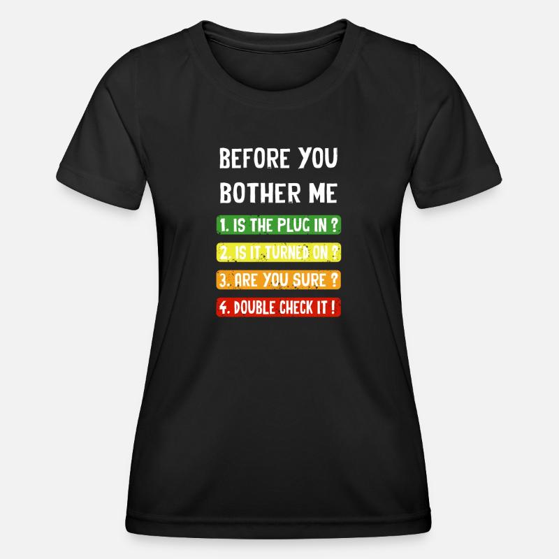 Before you bother me - Women's Functional T-Shirt - black