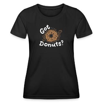 Donuts Donut-Liebhaber - Frauen Funktions-T-Shirt - Schwarz - Vorne - AI Model Female 172 light (172cm)