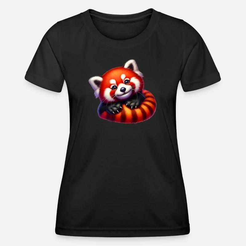 Red panda - Women's Functional T-Shirt - black