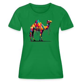 Chameau - T-shirt sport Femme - vert - Devant - AI Model Female 172 dark (172cm)