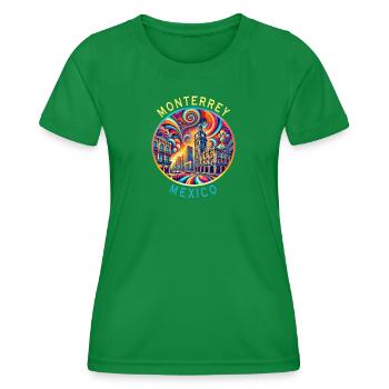 Monterrey, villes de Mexico, art et design - T-shirt sport Femme - vert - Devant - AI Model Female 172 dark (172cm)