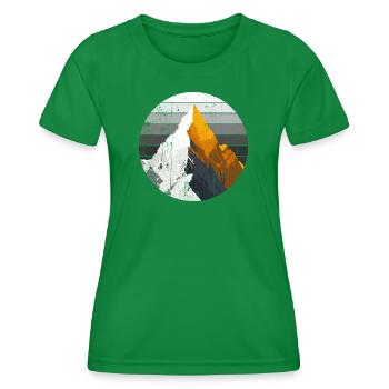 Gradient Peak Summit - Women's Functional T-Shirt - kelly green - Front - AI Model Female 172 dark (172cm)
