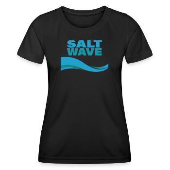 VAGUE DE SEL - T-shirt sport Femme - noir - Devant - AI Model Female 172 light (172cm)