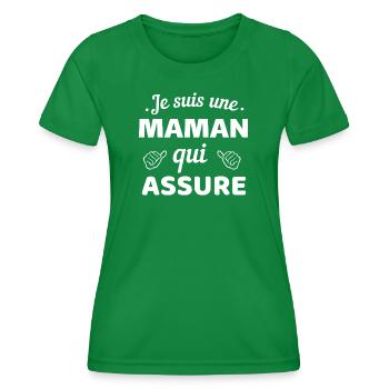 Selbstbewusste Mom Pride Botschaft - Frauen Funktions-T-Shirt - Kelly Green - Vorne - AI Model Female 172 dark (172cm)