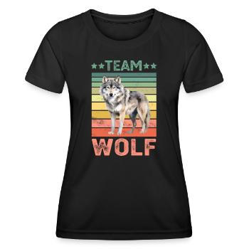 Wolf - Women's Functional T-Shirt - black - Front - AI Model Female 172 light (172cm)