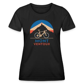 Mont Ventoux mit dem Fahrrad - Frauen Funktions-T-Shirt - Schwarz - Vorne - AI Model Female 172 light (172cm)
