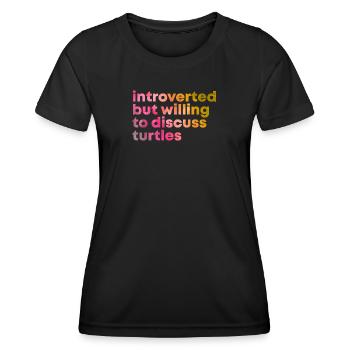 Schildkröte - Frauen Funktions-T-Shirt - Schwarz - Vorne - AI Model Female 172 light (172cm)