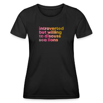 Otarie - T-shirt sport Femme - noir - Devant - AI Model Female 172 light (172cm)