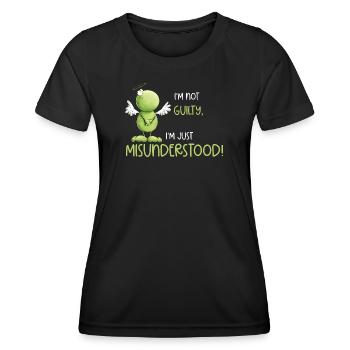 Frog Angel Innocence Misunderstanding - Women's Functional T-Shirt - black - Front - AI Model Female 172 light (172cm)