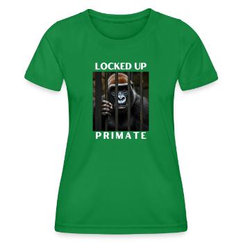 Auf geschlossenen Primaten - Frauen Funktions-T-Shirt - Kelly Green - Vorne - AI Model Female 172 dark (172cm)