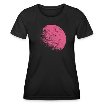 Lune rose - T-shirt sport Femme - noir - Devant - AI Model Female 172 light (172cm)
