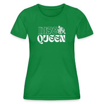 Disco Queen Retro Party Design - Women's Functional T-Shirt - kelly green - Front - AI Model Female 172 dark (172cm)