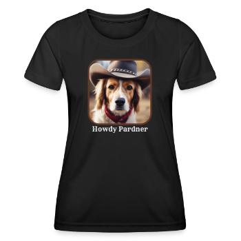 Salut Pardner - T-shirt sport Femme - noir - Devant - AI Model Female 172 light (172cm)
