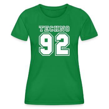 TECHNO 92 - Women's Functional T-Shirt - kelly green - Front - AI Model Female 172 dark (172cm)