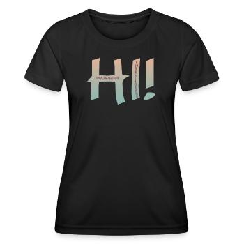 HI HUMAN INTELLIGENCE - Women's Functional T-Shirt - black - Front - AI Model Female 172 light (172cm)