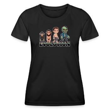 Evolution Zombie - Women's Functional T-Shirt - black - Front - AI Model Female 172 light (172cm)