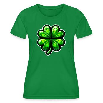 Four-leaf clover - Women's Functional T-Shirt - kelly green - Front - AI Model Female 172 dark (172cm)