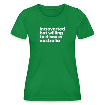 Australie - T-shirt sport Femme - vert - Devant - AI Model Female 172 dark (172cm)
