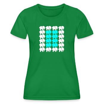 ÉLÉPHANT - T-shirt sport Femme - vert - Devant - AI Model Female 172 dark (172cm)