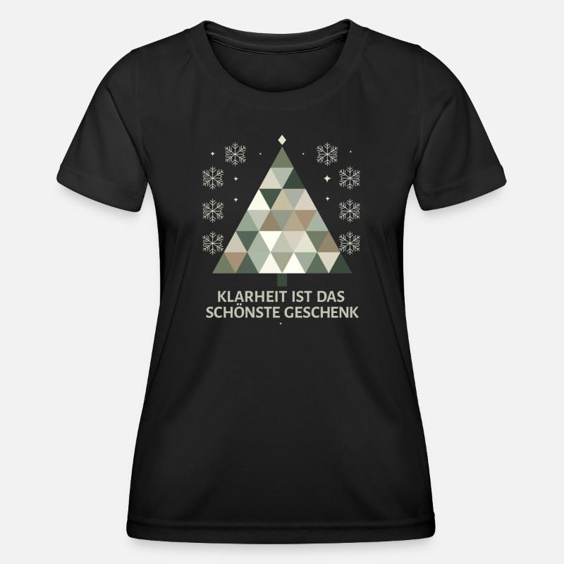 Minimalist Christmas tree: Simple elegance - Women's Functional T-Shirt - black