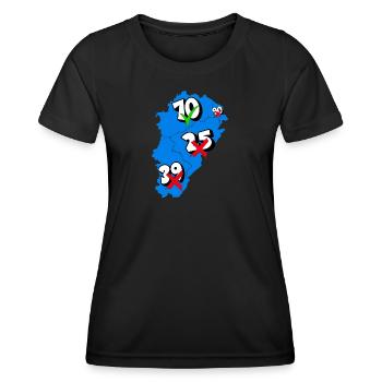 Région franche comté - T-shirt sport Femme - noir - Devant - AI Model Female 172 light (172cm)