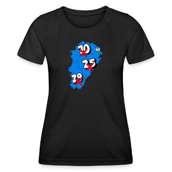 Région franche comté - T-shirt sport Femme - noir - Devant - AI Model Female 172 light (172cm)