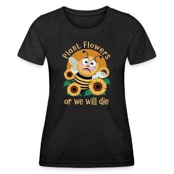 Bienen Retten - Frauen Funktions-T-Shirt - Schwarz - Vorne - AI Model Female 172 light (172cm)