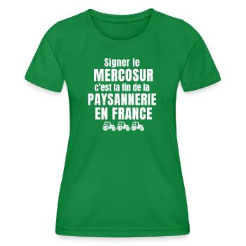 peasant, agriculture, farmer, farmer - Women's Functional T-Shirt - kelly green - Front - AI Model Female 172 dark (172cm)