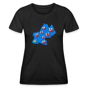 Midi-Pyrénées Region - Frauen Funktions-T-Shirt - Schwarz - Vorne - AI Model Female 172 light (172cm)