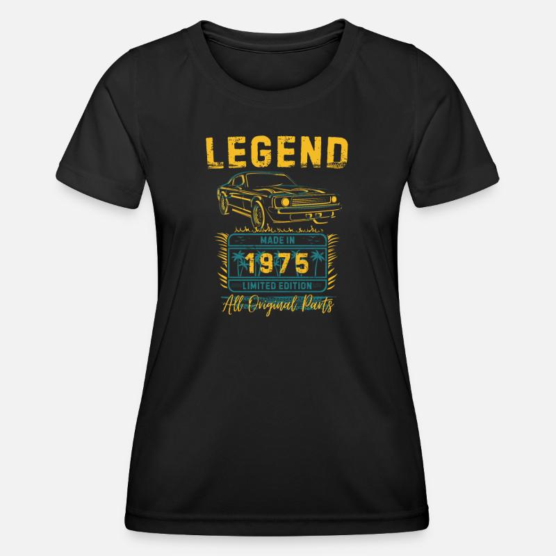 Legend made in 1975 - Women's Functional T-Shirt - black