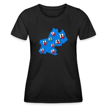 Région Midi-Pyrénées - T-shirt sport Femme - noir - Devant - AI Model Female 172 light (172cm)