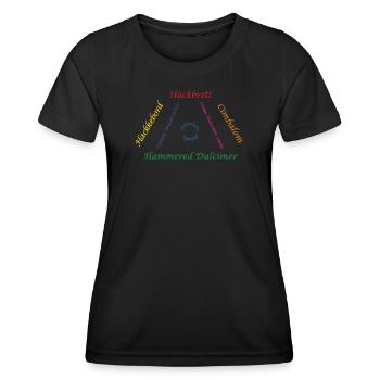 Famille Dulcimer Coloré - T-shirt sport Femme - noir - Devant - AI Model Female 172 light (172cm)